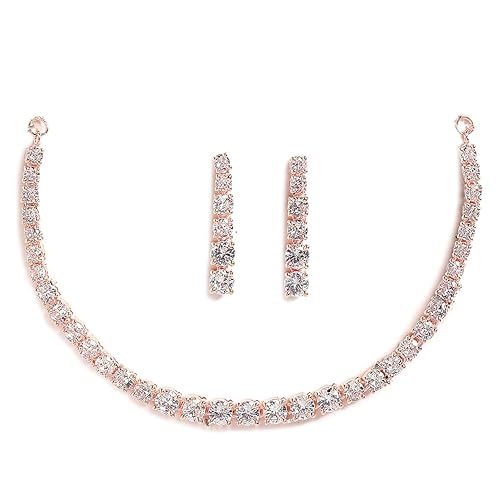 LukGud Gold Plated Handcrafted Circle Necklace Set for Women & Girls