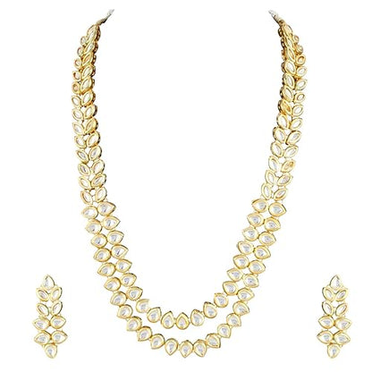 LukGud Kundan Faux Pearl Necklace & Jewelry Set Gift for Women