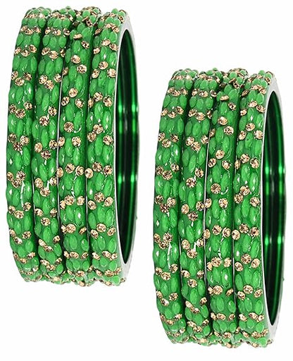 LukGud Stylish Bangles For Women Wedding, Party -Set of 8 Bangles