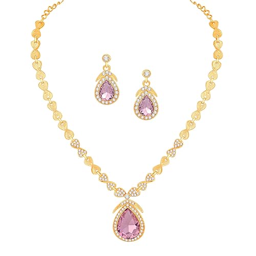 LukGud Stylish Necklace Jewellery Set for Women and Girls |