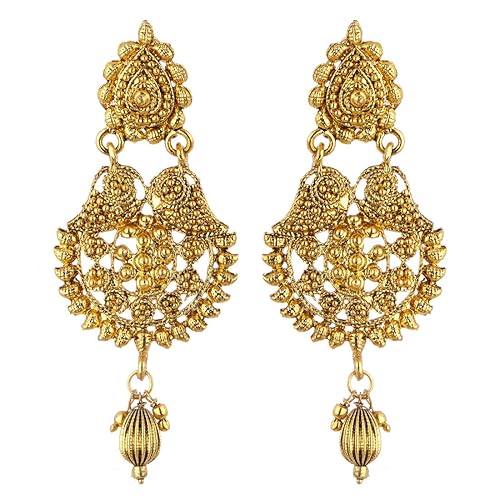 LukGud Gold Plated Dangle & Drop Earrings For Girls & Women-One Size