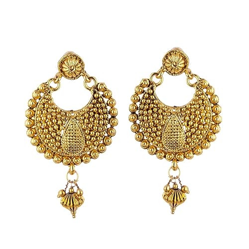 LukGud Gold Plated Dangle & Drop Earrings For Girls & Women-One Size