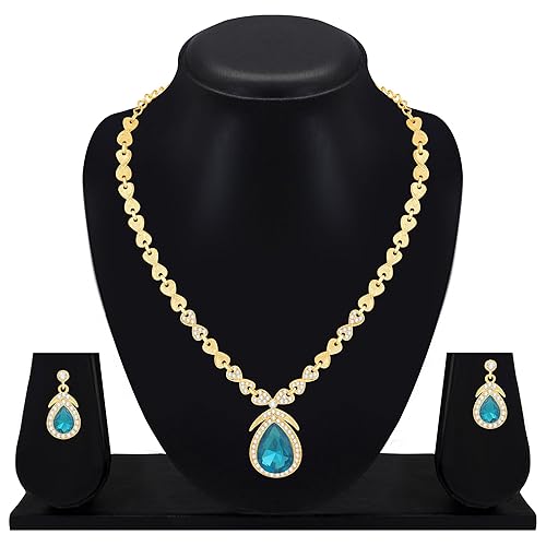 LukGud Stylish Necklace Jewellery Set for Women and Girls |