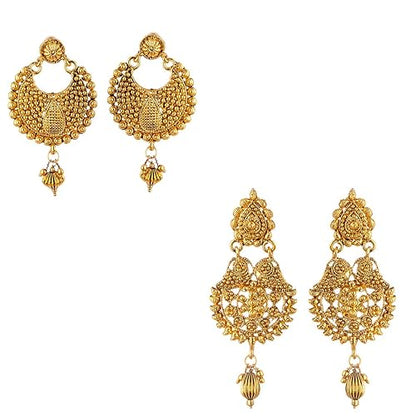 LukGud Gold Plated Dangle & Drop Earrings For Girls & Women-One Size