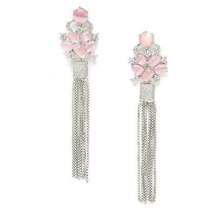 LukGud Women Silver Toned Drop Earrings For Women and Girls