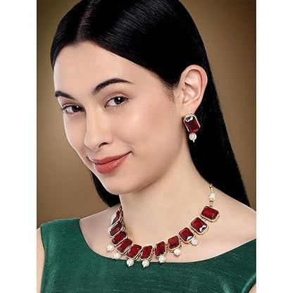 LukGud Crystal Necklace & Jewelry Set Gift for Women