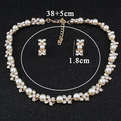 LukGud Necklace Jewellery Set for Women Latest Stylish Design Fancy Pearl Choker