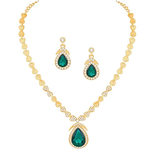 LukGud Stylish Necklace Jewellery Set for Women and Girls |
