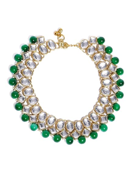 LukGud  Anklet for Women (Green)