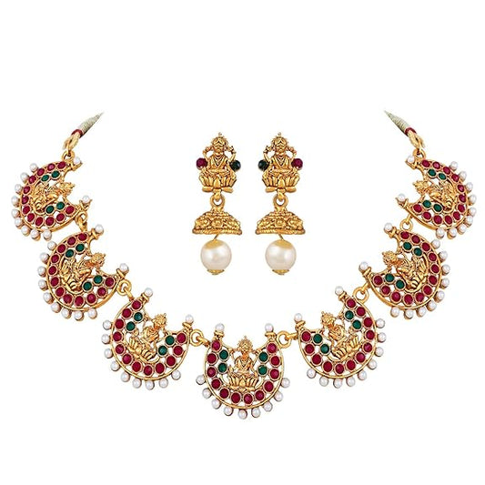 LukGud Choker Necklace Wedding Party Stylish Jewellery Set for Women