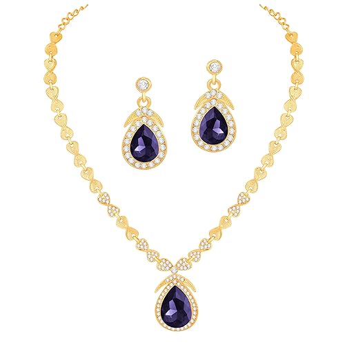 LukGud Stylish Necklace Jewellery Set for Women and Girls |