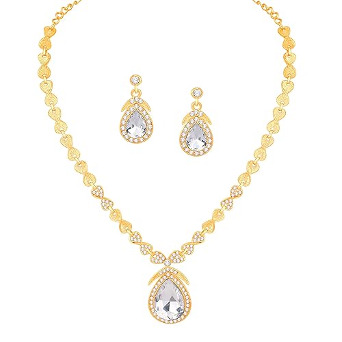 LukGud Stylish Necklace Jewellery Set for Women and Girls