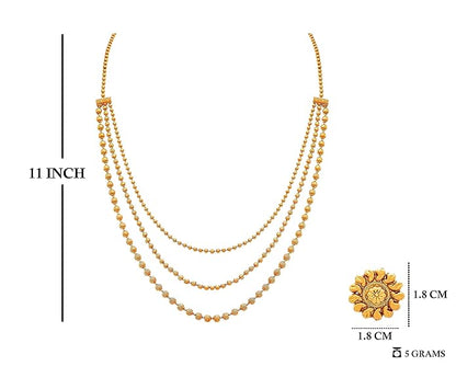 LuKgud Jewellery for Less Gold Plated Necklace & Earrings Set for Women