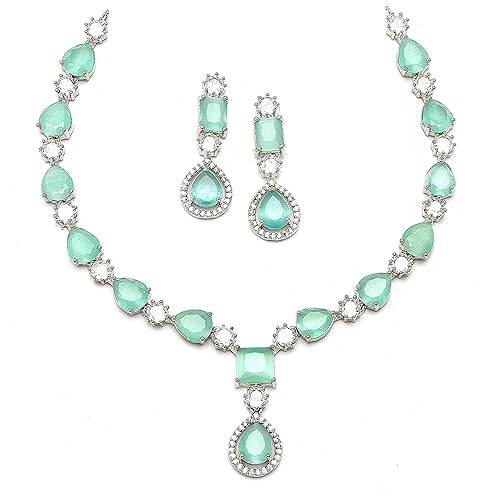 LukGud Necklace With Earrings Jewellery Set For Girls and Women