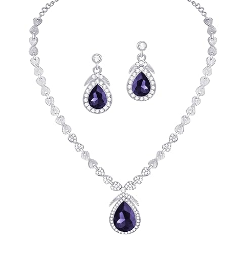 LukGud Stylish Necklace Jewellery Set for Women and Girls |