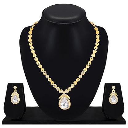 LukGud Stylish Necklace Jewellery Set for Women and Girls |