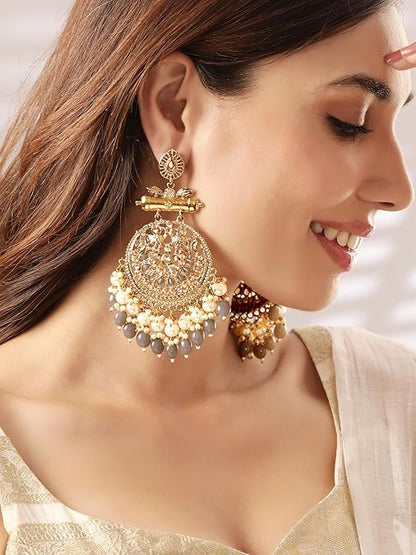 LukGud Earrings for Women and Girls Intricate Circular Design