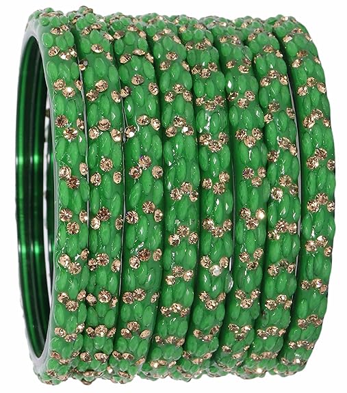 LukGud Stylish Bangles For Women Wedding, Party -Set of 8 Bangles