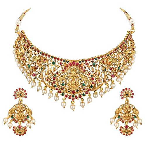 LukGud Festive Wedding Party Necklace | 22k Gold Plated | Just Like Original Gold Jewellery