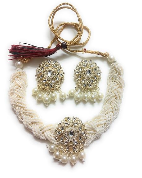 LukGud Multilayer Beaded Choker Necklace Jewellery Set | Anniversary Gift For Wife, Girls And Women