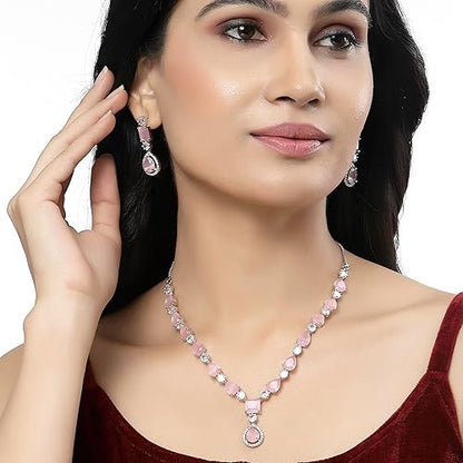 LukGud Necklace With Earrings Jewellery Set For Girls and Women