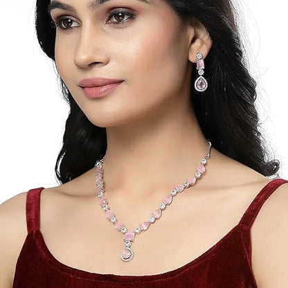 LukGud Necklace With Earrings Jewellery Set For Girls and Women