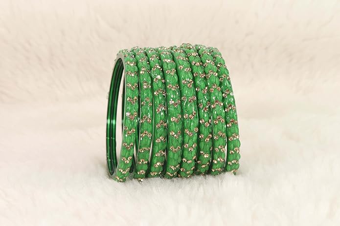 LukGud Stylish Bangles For Women Wedding, Party -Set of 8 Bangles