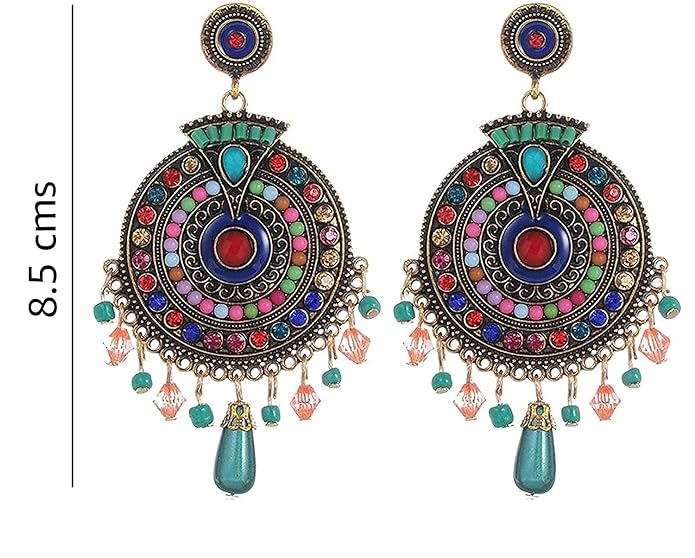 LukGud Jewellery Bohemian Multi-Color Earrings for Girls and Women