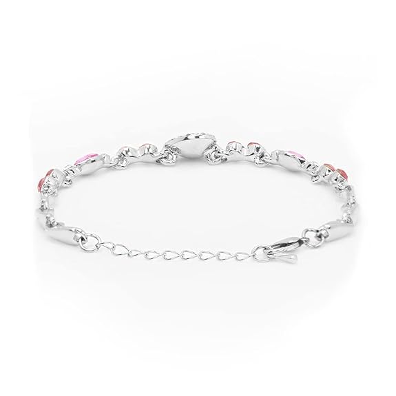 LukGud Bracelet for Women and Girls | Fashion Multicolor Crystal Bracelets for Women and Girls