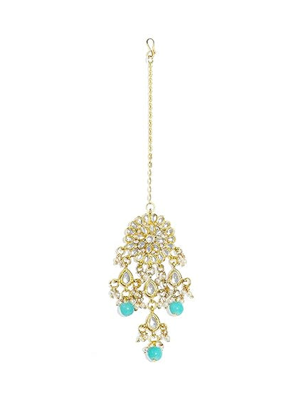 LukGud 22K GoldPlated Kundan Necklace for Women
