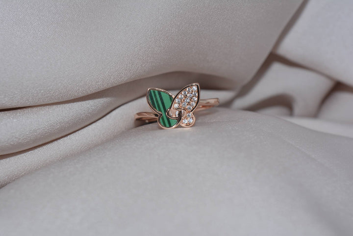 LukGud Enchanted Emerald Butterfly Ring (Size 6)