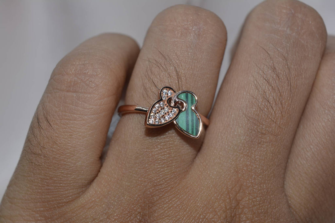 LukGud Enchanted Emerald Butterfly Ring (Size 6)