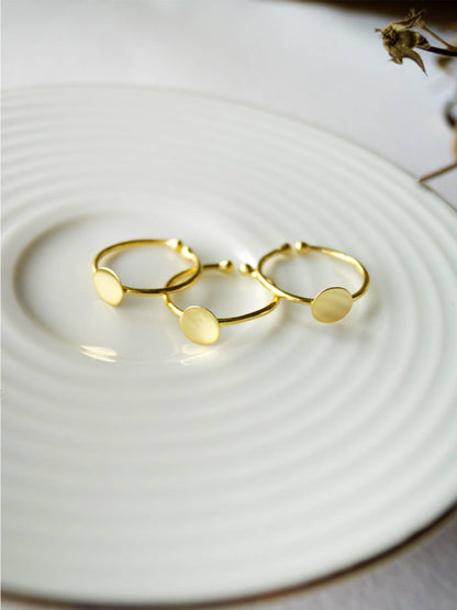 LukGud Imperfectly Perfect Sterling Silver Stackable Rings