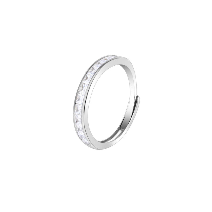 LukGud Elegant Stackable Ring In Silver Color (Adjustable)