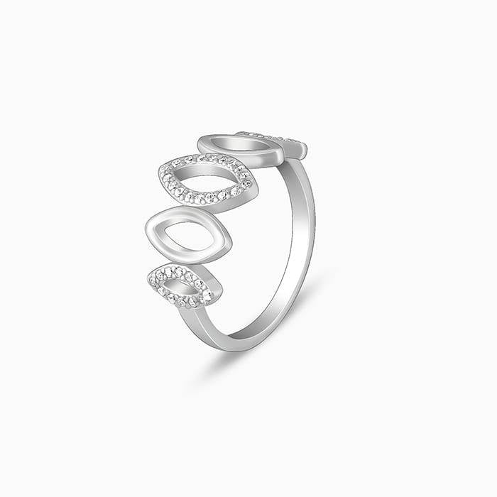 LukGud Silver Marquise Shape Ring,Fixed Size,Indian - 11 | Gifts For Women And Girls