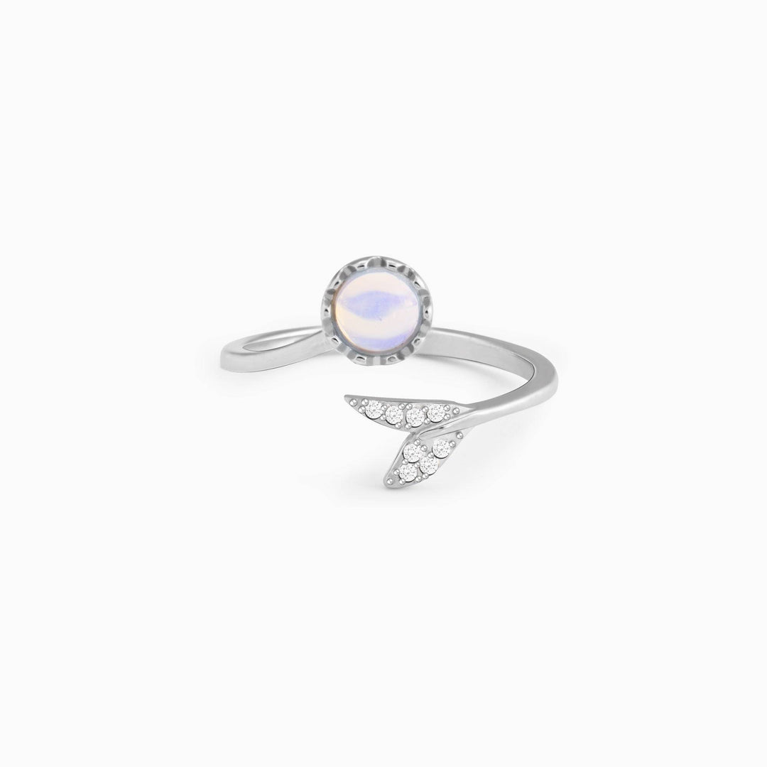 LukGud Silver Moonstone Visionary Ring (Adjustable)