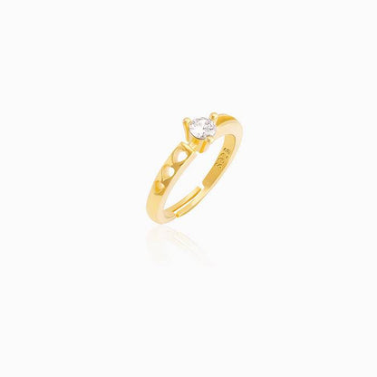 LukGud Golden Zircon Bliss Ring (Adjustable)