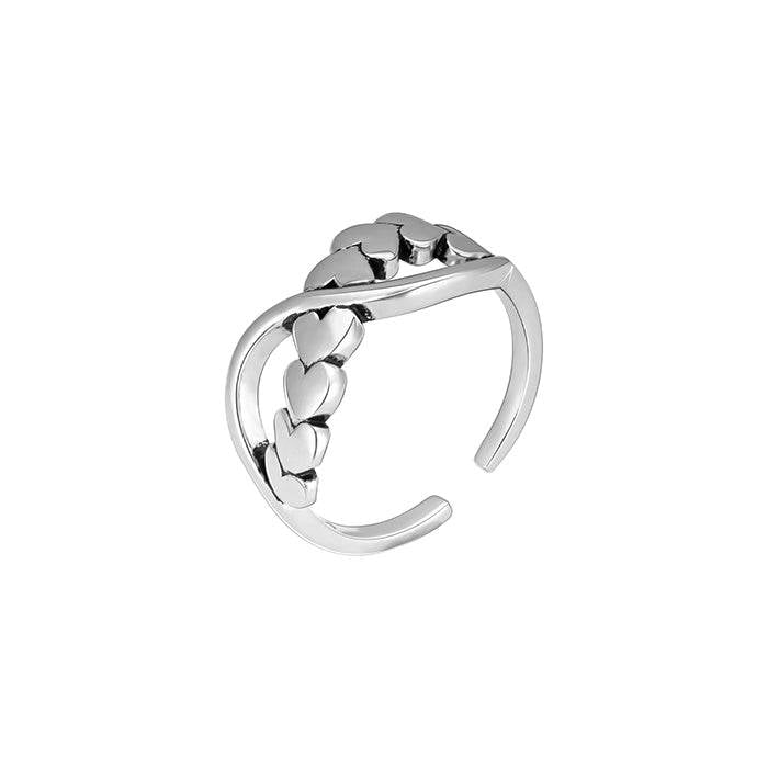 LukGud Silver Infinite Love Ring (Adjustable)