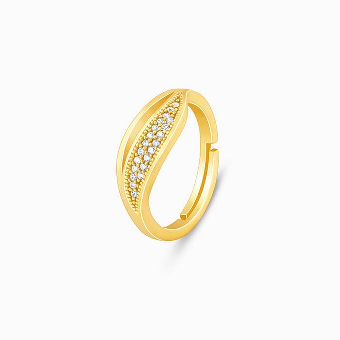 LukGud 925 Silver Golden Daze Ring, Adjustable Gifts For Women And Girls