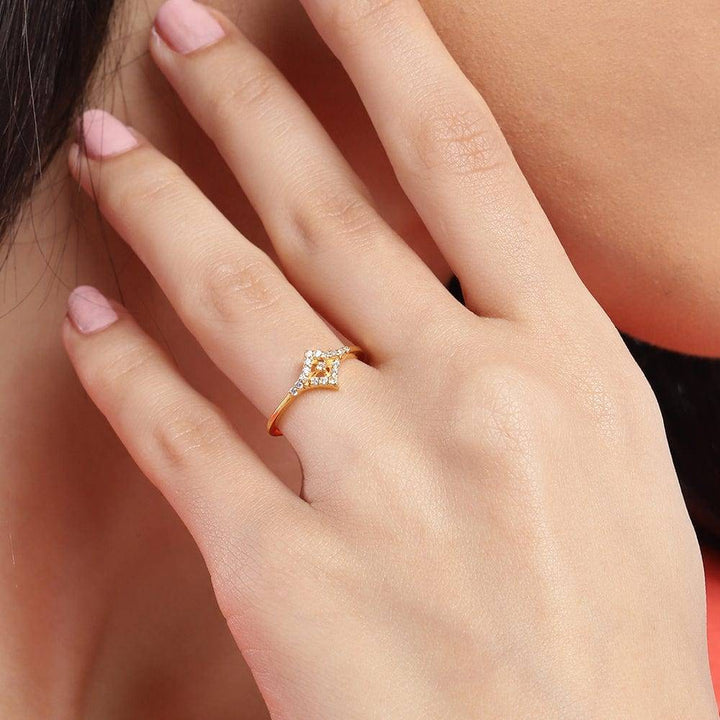 LukGud Gold Plated Silver Ring (Adjustable)